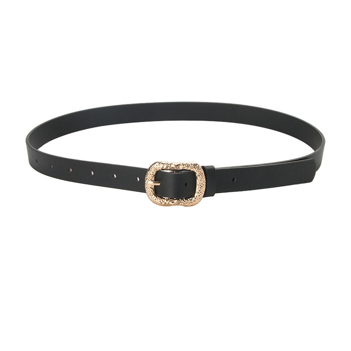 Wholesale fashion ladies belt with engraved metal buckle JDC-WB-KuP007