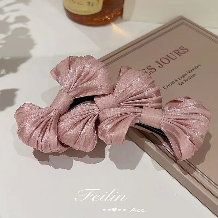 Wholesale hairpin cloth bow banana vertical clip JDC-HC-QZ001