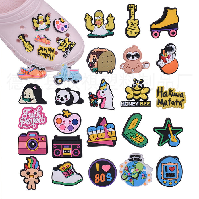 Wholesale Croc Charms Random 100pcs Cartoon Cute PVC DIY Accessories (M) JDC-CCS-XinQ016