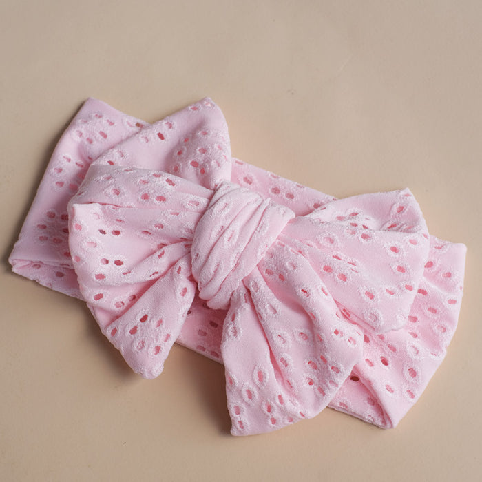 Wholesale Headband Polyester Hollow Out Kids Baby Bowknot JDC-HD-DanN001