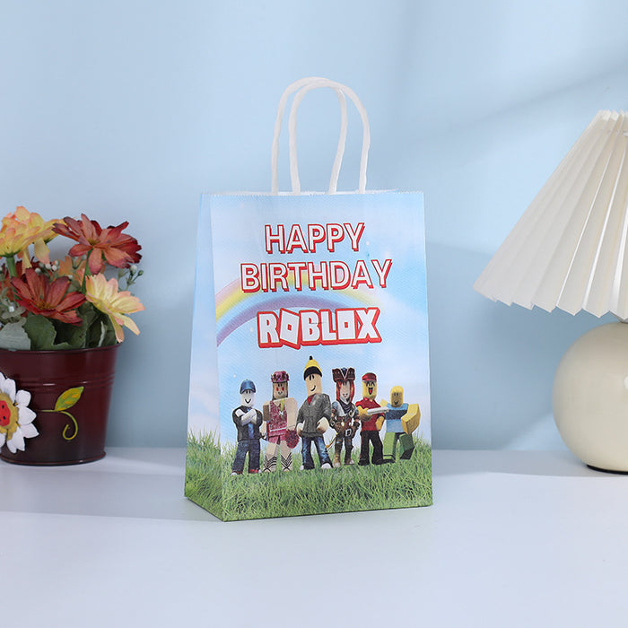 Wholesale Gift Bag Kraft Paper Cute Cartoon Portable Gift Bag (M) MOQ≥12 JDC-GB-Jiuyue004