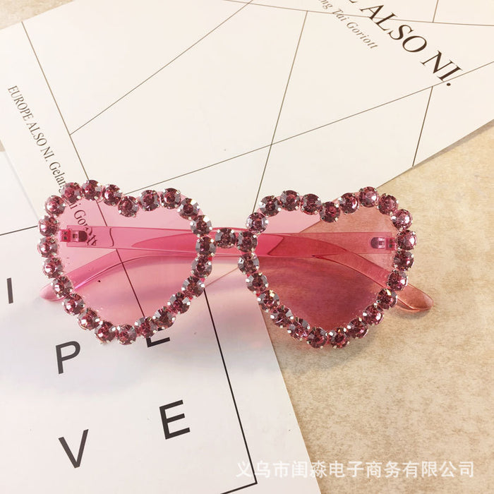 Jewelry WholesaleWholesale Heart Rhinestone Acrylic Ladies Sunglasses MOQ≥2 JDC-SG-GuiM011 Sunglasses 闺淼 %variant_option1% %variant_option2% %variant_option3%  Factory Price JoyasDeChina Joyas De China