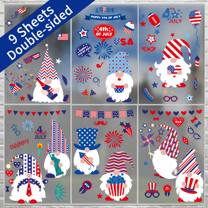 Wholesale 4th of July Independence Day PVC Window Sticker MOQ≥2 JDC-ST-JJian001