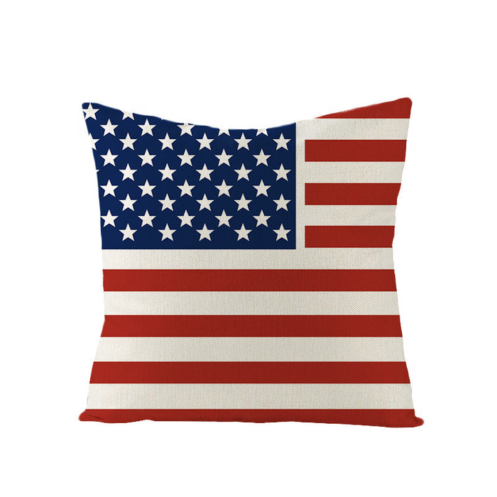 Wholesale 4th of July Independence Day Linen Pillowcase MOQ≥2 JDC-PW-OuH004