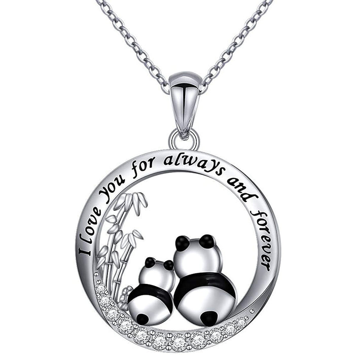 Wholesale Alloy Painting Oil Panda Necklace JDC-NE-XunO016