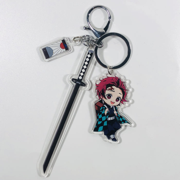 Jewelry WholesaleWholesale Acrylic Double Sided Pendant Keychain Tanjiro Key Ring (M) JDC-KC-TMMY003 Keychains 彤迷漫亚 %variant_option1% %variant_option2% %variant_option3%  Factory Price JoyasDeChina Joyas De China