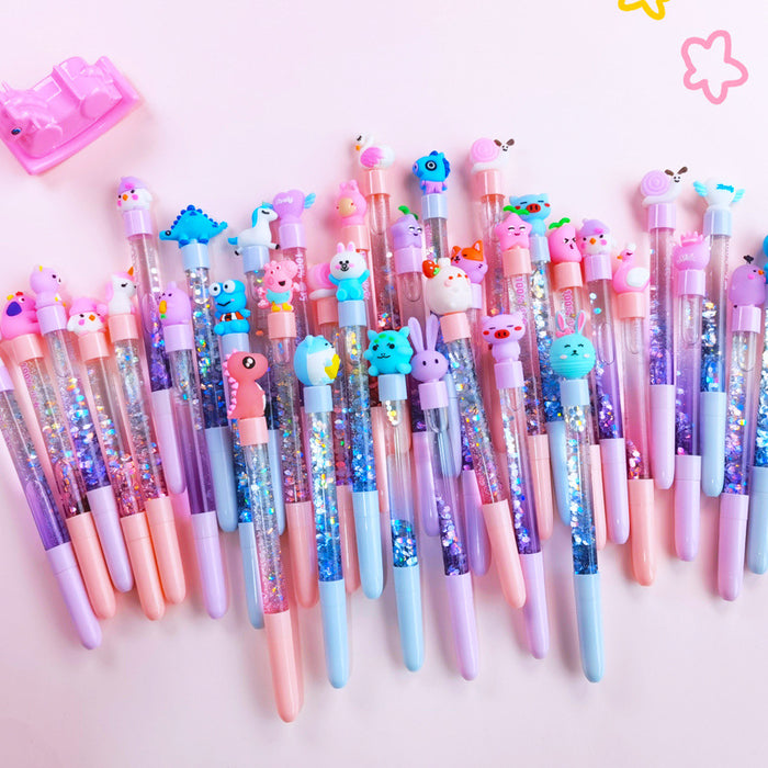 Jewelry WholesaleWholesale colorful fairy pen creative student quicksand neutral pen JDC-BP-HWJ007 Ballpoint pen 好文聚 %variant_option1% %variant_option2% %variant_option3%  Factory Price JoyasDeChina Joyas De China