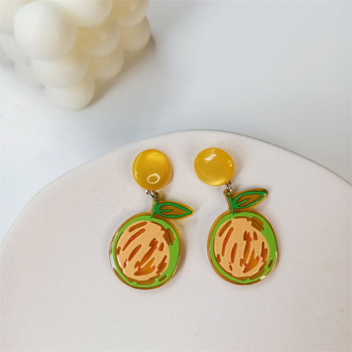 Jewelry WholesaleWholesale graffiti print watermelon pineapple avocado grape fruit acrylic earrings S925 silver needle JDC-ES-FX001 Earrings 繁瑆 %variant_option1% %variant_option2% %variant_option3%  Factory Price JoyasDeChina Joyas De China