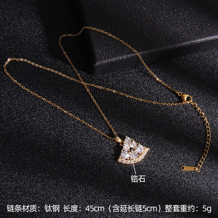 Jewelry WholesaleWholesale Copper Titanium Steel Zircon Snowflake Cherry Necklace JDC-NE-RongS003 Necklaces 荣硕 %variant_option1% %variant_option2% %variant_option3%  Factory Price JoyasDeChina Joyas De China