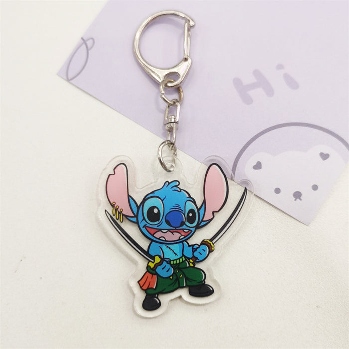 Wholesale pendant interstellar baby cute cartoon acrylic keychain MOQ≥2 JDC-KC-GLun005