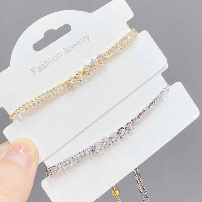 Jewelry WholesaleWholesale micro inlaid zircon pull adjustable round diamond tennis chain JDC-BT-YouH011 Bracelet 优涵 %variant_option1% %variant_option2% %variant_option3%  Factory Price JoyasDeChina Joyas De China