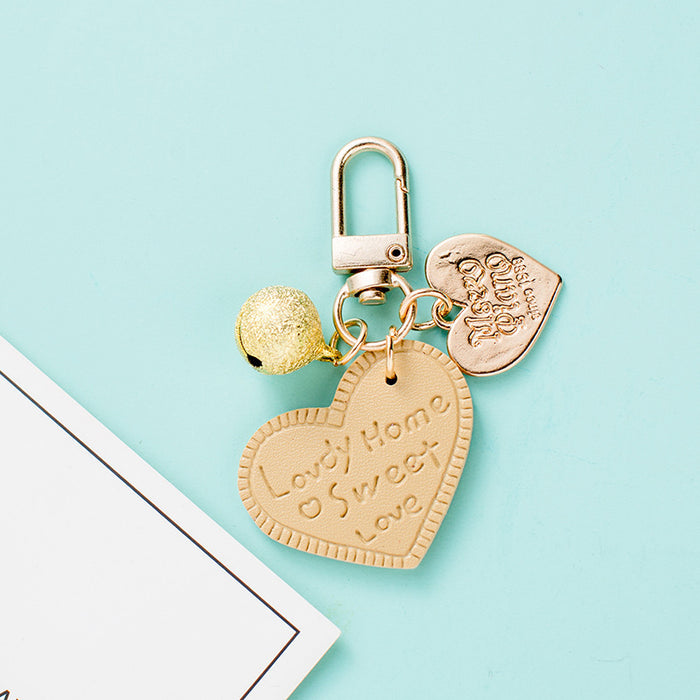 Wholesale Color Heart Leather Keychain JDC-KC-QiaM010