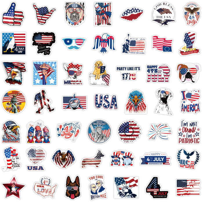 Wholesale 4th of July 100 Independence Day Waterproof Self-Adhesive Graffiti Stickers JDC-ST-MMG001