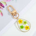 Jewelry WholesaleWholesale Daisy Resin Dried Flowers Keychain MOQ≥3 JDC-KC-Juej002 Keychains 觉际 %variant_option1% %variant_option2% %variant_option3%  Factory Price JoyasDeChina Joyas De China