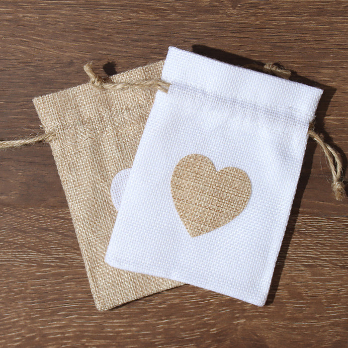 Wholesale Gift bag Cotton And Linen Bundle Pocket Love Bag  MOQ≥2 JDC-GB-QiaoC001