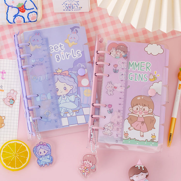 Wholesale notebook PU hand book girl heart MOQ≥2 JDC-NK-XuF002