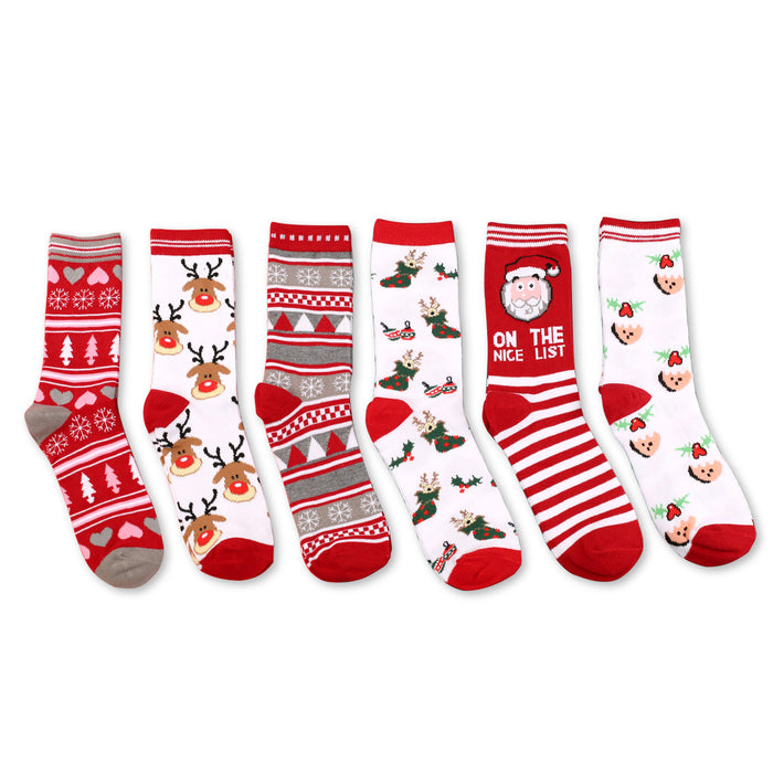 Wholesale Socks Blended Christmas Cute Cartoon MOQ≥3 JDC-SK-LLZ001