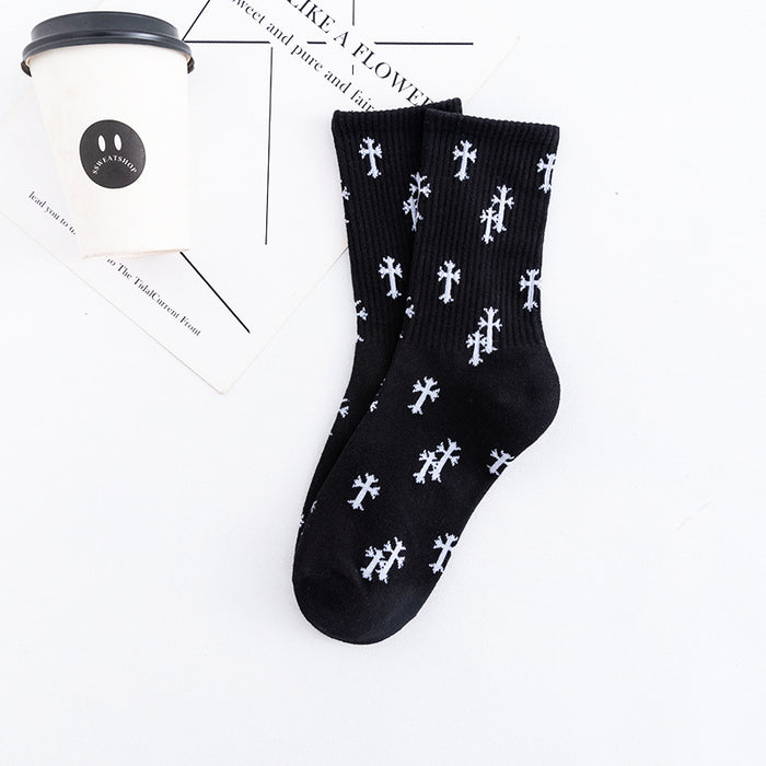 Wholesale Cross Simple Style Trend Casual Sports Cotton Socks Stockings (F) JDC-SK-jiayuan001