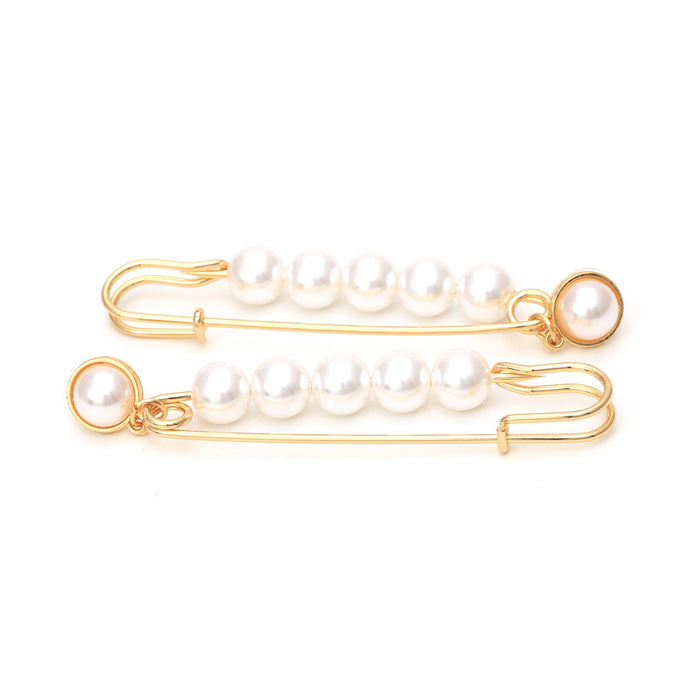 Jewelry WholesaleWholesale long style paper clip pearl earrings JDC-ES-MY260 Earrings 曼茵 %variant_option1% %variant_option2% %variant_option3%  Factory Price JoyasDeChina Joyas De China