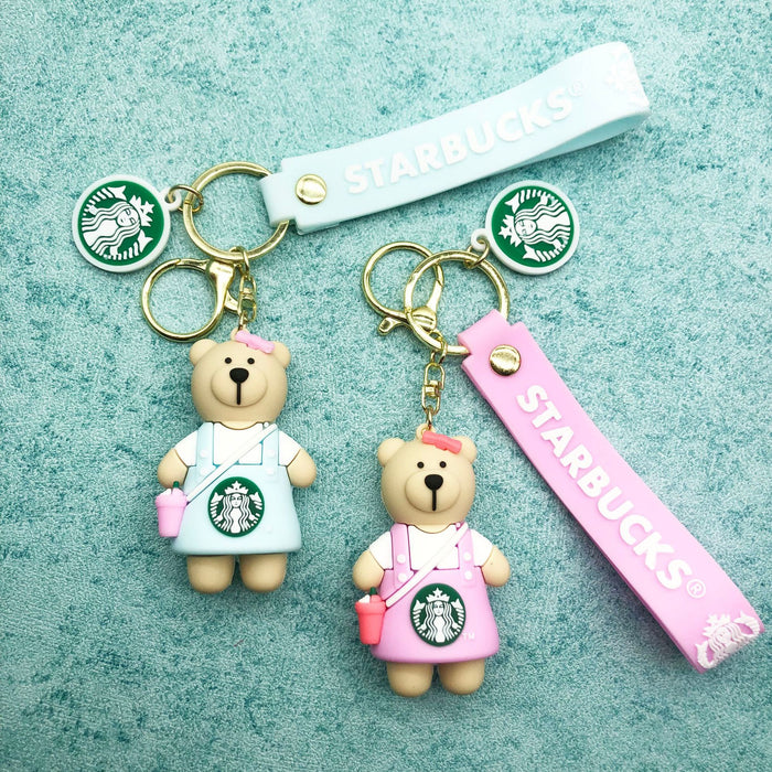 Wholesale Keychains PVC Hardware Cute Cartoon Bear (M) MOQ≥2 JDC-KC-LiangQ001