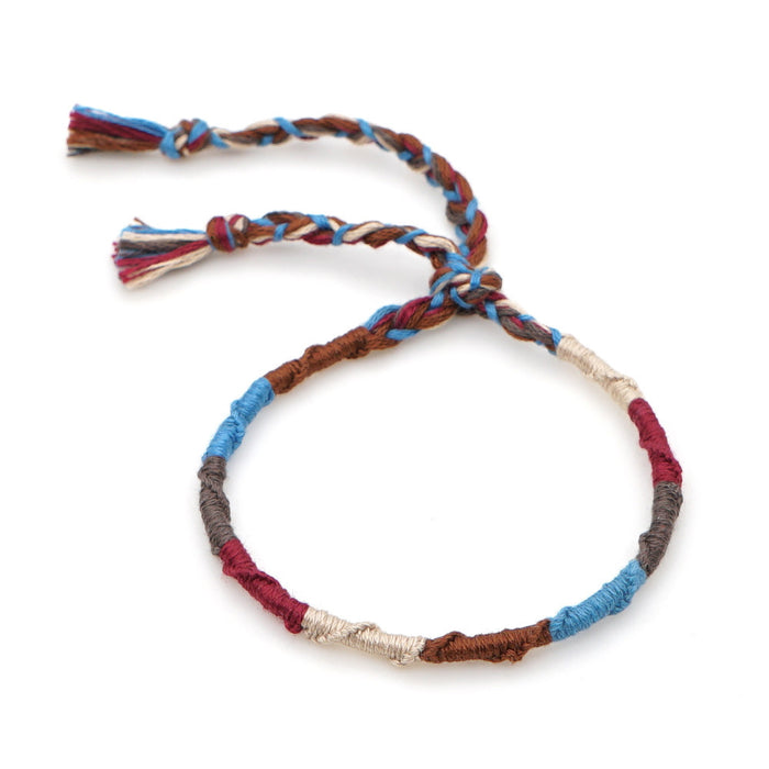 Wholesale Original Linen Cotton Woven Bracelet Boho Color Ethnic Style JDC-BT-HeY020