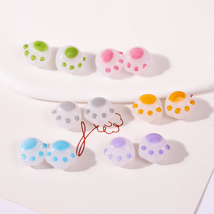 Wholesale 10pcs plastic cartoon cute cat claw diy handmade beads JDC-BDS-ZiYuan001