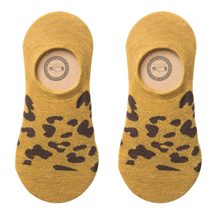 Jewelry WholesaleWholesale Leopard Print Cotton Women Invisible Socks Short Socks JDC-SK-JiaF001 Sock 嘉菲 %variant_option1% %variant_option2% %variant_option3%  Factory Price JoyasDeChina Joyas De China