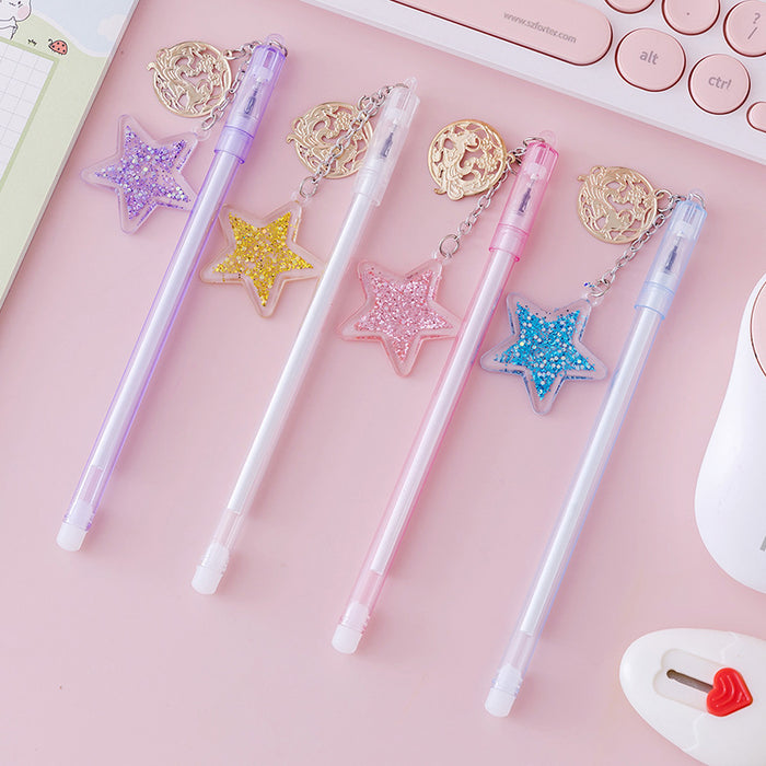 Wholesale pen plastic star pendant gel pen MOQ≥2 JDC-BP-Weituo004