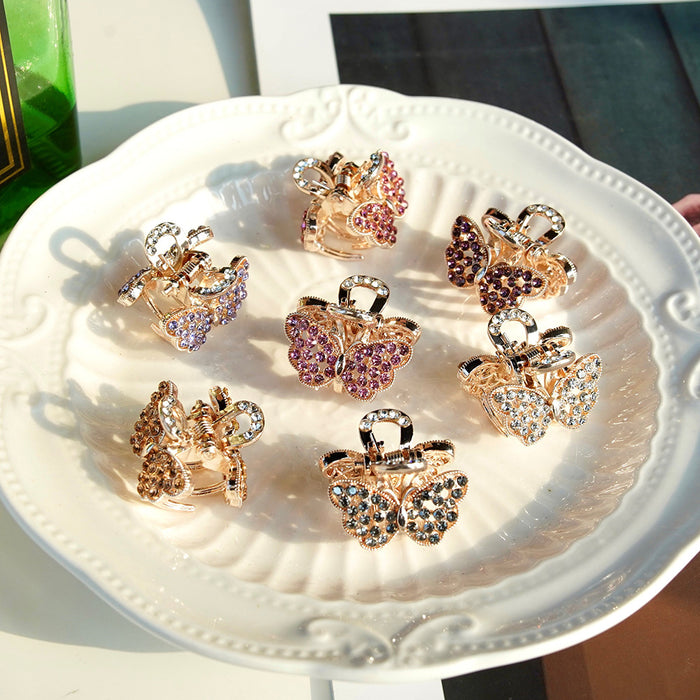 Jewelry WholesaleWholesale butterfly diamond side hairpin crystal hairpin JDC-HC-HG009 Hair Clips 花顾 %variant_option1% %variant_option2% %variant_option3%  Factory Price JoyasDeChina Joyas De China