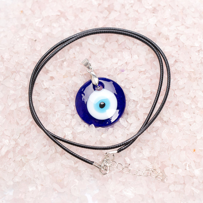 Wholesale Devil's Eye Glass Necklace Pendant Blue Eyes Glass Colorful Bracelet MOQ≥2 JDC-BT-HuoM006