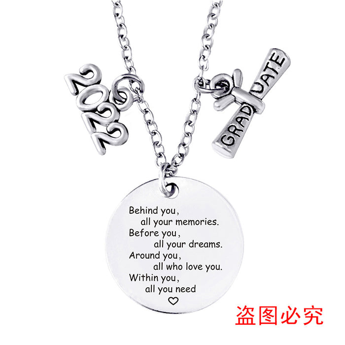 Jewelry WholesaleWholesale Stainless Steel Round Graduation Season Necklace JDC-NE-GangGu002 Necklaces 钢古 %variant_option1% %variant_option2% %variant_option3%  Factory Price JoyasDeChina Joyas De China