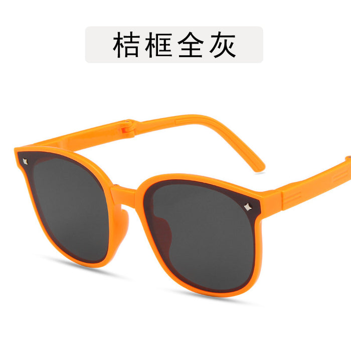 Wholesale children's foldable second generation sunglasses men's UV protection JDC-SG-GuangD014