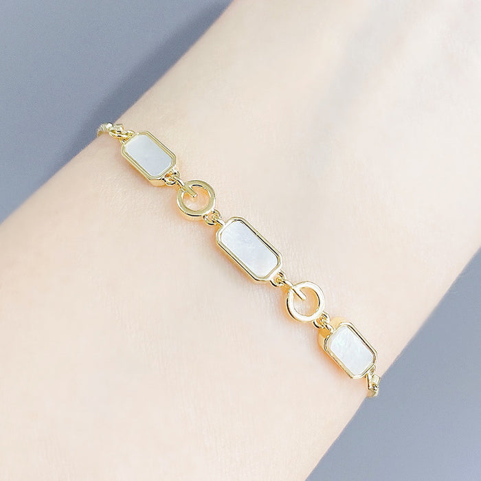 Jewelry WholesaleWholesale electroplating pull adjustable shell bracelet JDC-BT-YouH007 Bracelet 优涵 %variant_option1% %variant_option2% %variant_option3%  Factory Price JoyasDeChina Joyas De China