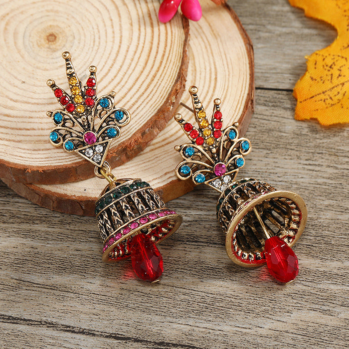 Jewelry WholesaleWholesale ethnic wind long bell earrings  JDC-ES-KaiQ038 Earrings 凯庆 %variant_option1% %variant_option2% %variant_option3%  Factory Price JoyasDeChina Joyas De China