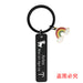 Jewelry WholesaleWholesale twelve constellations black stainless steel lettered metal keychain JDC-KC-GangGu020 Keychain 钢古 %variant_option1% %variant_option2% %variant_option3%  Factory Price JoyasDeChina Joyas De China