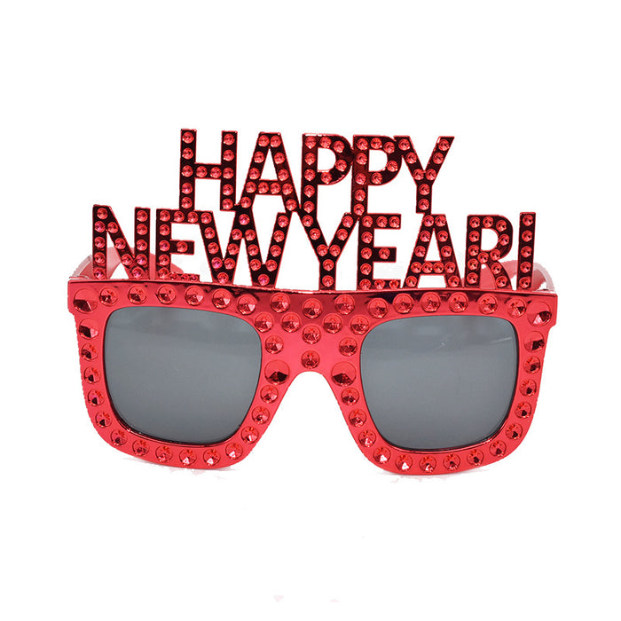 Wholesale Sunglasses PC 2023 Digital HAPPY NEW YEAR New Year's Eve Party Funny Shapes 10 pcs JDC-SG-SFY005