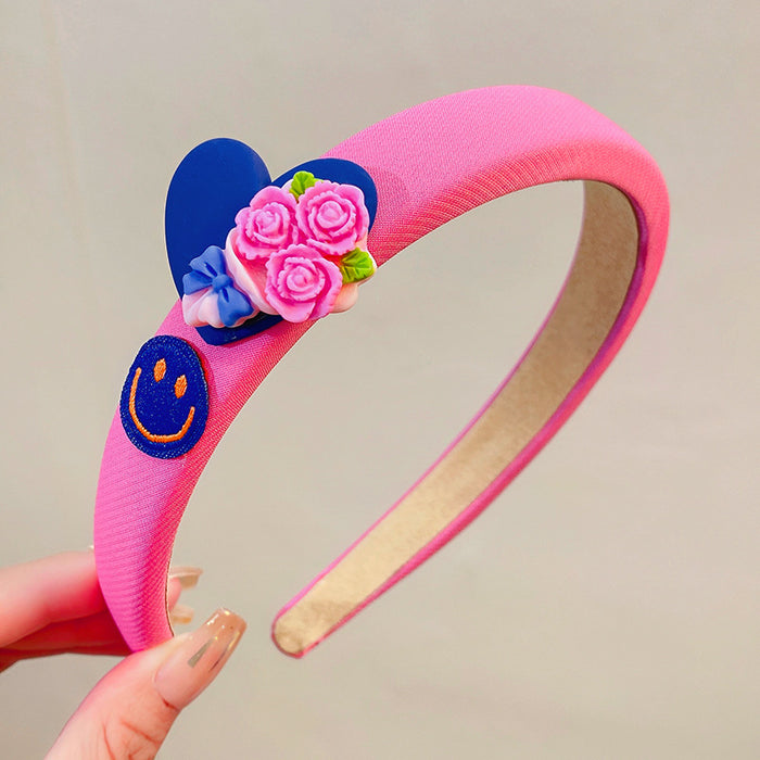 Wholesale sponge cartoon love smiley headband MOQ≥2 JDC-HC-RXi018