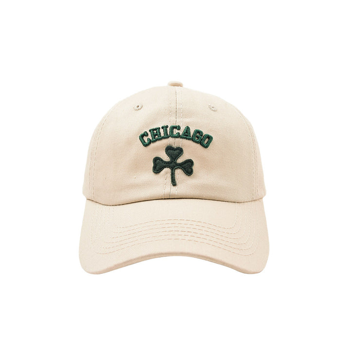 Wholesale Four Leaf Clover Embroidered Cotton Baseball Cap MOQ≥2 JDC-FH-WenR007