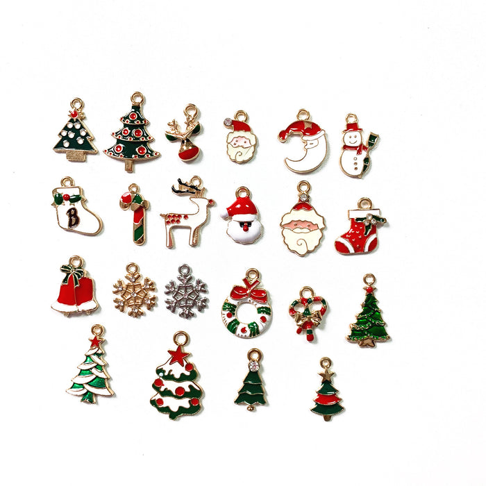 Wholesale charms Metal Drip Keychain Pendant Santa Claus Christmas MOQ≥10 JDC-CS-FuSu001