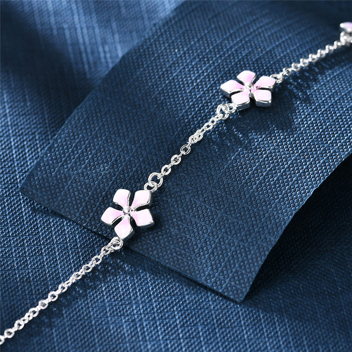 Wholesale Bracelet Copper Pink Flower Bracelet JDC-BT-DiL019