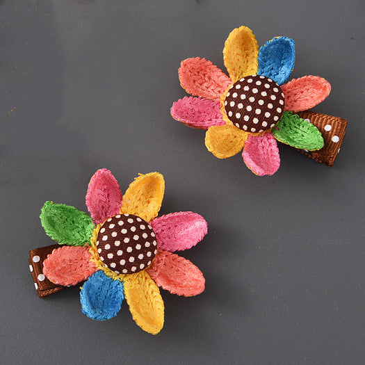 Wholesale Cute Sunflower Hair Clip Hair Ring JDC-HS-WeiS001