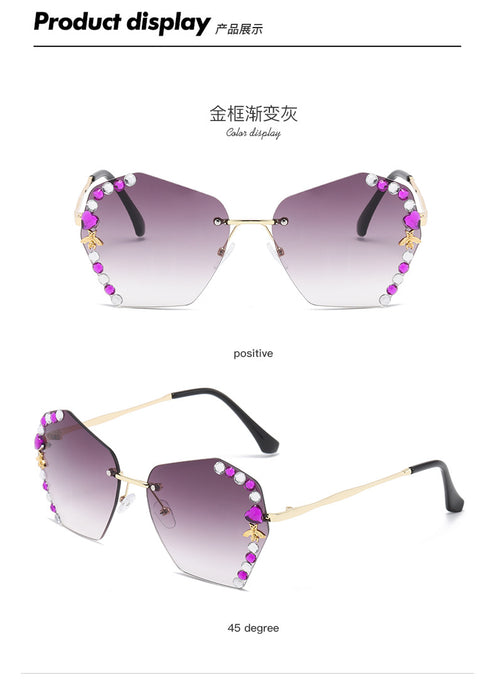 Wholesale Frameless Cut Edge UV Blocking Sunglasses JDC-SG-ZhanH008