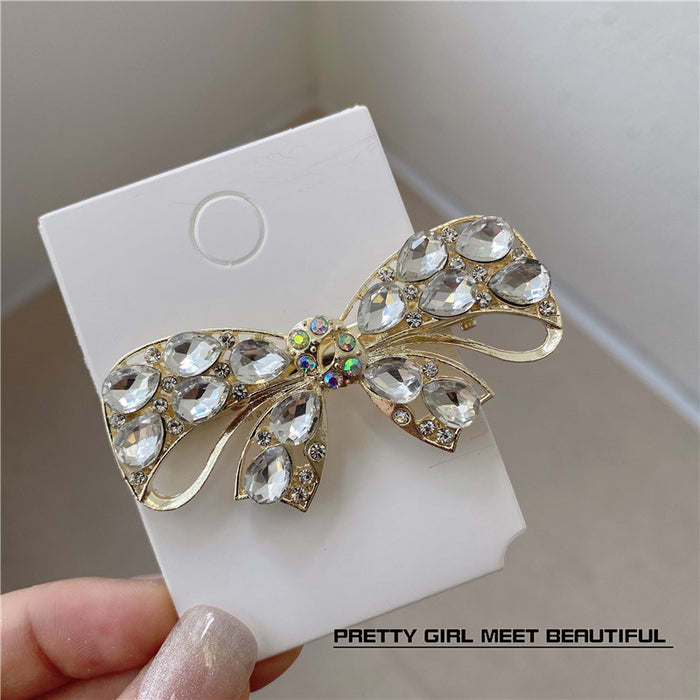 Wholesale zircon side clip bow headwear clip JDC-HC-Nuanm005