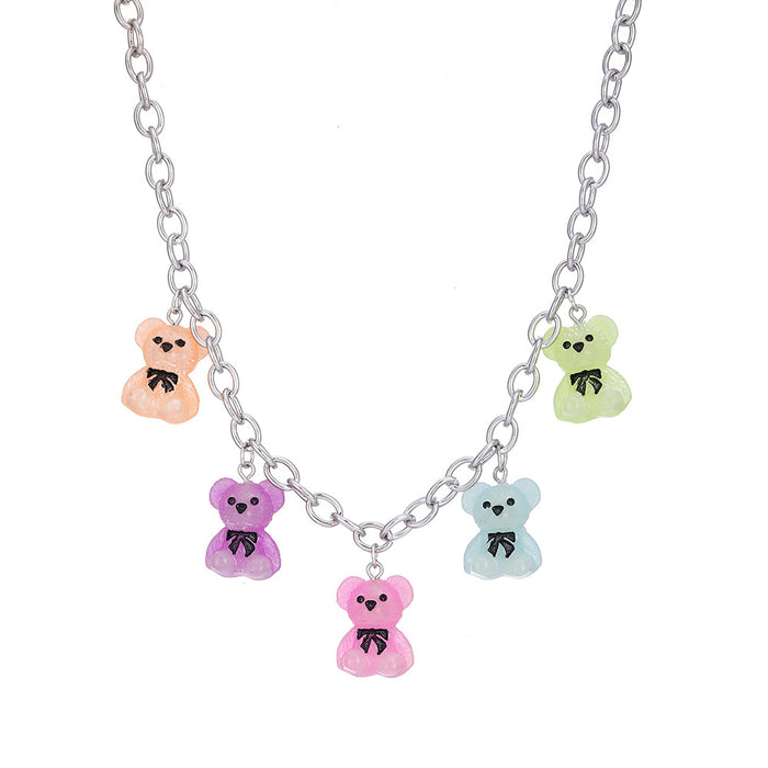 Wholesale Necklace Resin Cute Cartoon Fruit Flower MOQ≥2 JDC-NE-YiD046