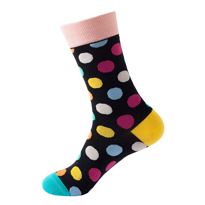 Wholesale polka dot mid tube stockings women's trendy socks MOQ≥2 JDC-SK-XinXi005