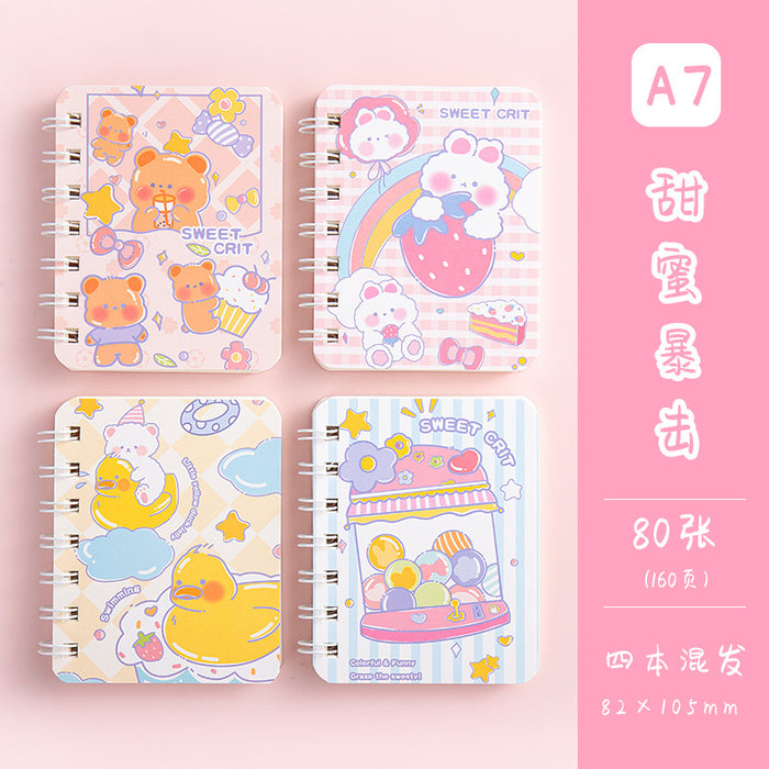 Wholesale Random Cartoon Coils Ben Wood Pulp Paper Notebook MOQ≥2 JDC-NK-Xiaom001