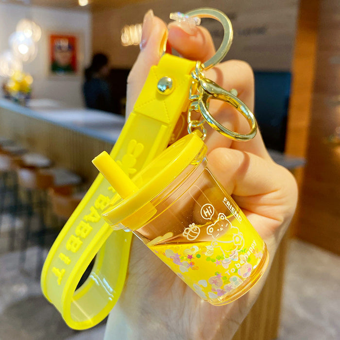 Wholesale cartoon milk tea cup cute keychain JDC-KC-XuanYi009