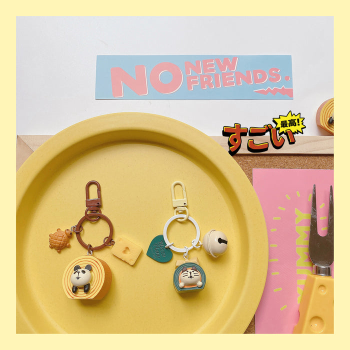 Wholesale Cartoon Food Toy Simulation Bread Resin Keychain MOQ≥2 JDC-KC-ShuoK001