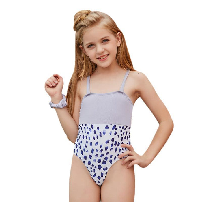 Jewelry WholesaleWholesale one-piece leopard print paneled with children's bikinis  JDC-SW-HongS003 Swimwear 宏盛 %variant_option1% %variant_option2% %variant_option3%  Factory Price JoyasDeChina Joyas De China