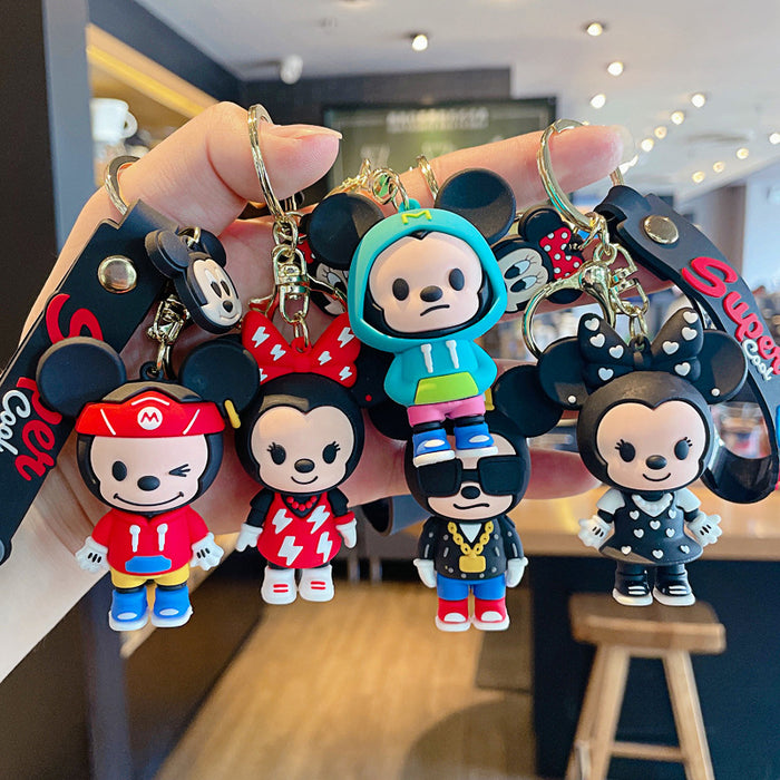 Wholesale Keychains For Backpacks cartoon keychain cute pvc doll car keychain JDC-KC-JG239